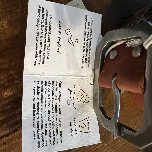 NWT Free People Starcrossed studded Leather Belt - Picture 5 of 6